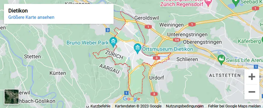 Google Maps Dietikon, Zürich, Schweiz